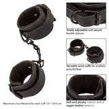 Boundless Wrist Cuffs Vegan Leather Adjustable Buckle Plush Padded Kinky Bondage