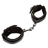 Boundless Wrist Cuffs Vegan Leather Adjustable Buckle Plush Padded Kinky Bondage