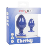Calexotics Cheeky Purple Duo Butt Plug 2 Size Set Anal Training Suction Cup Cute Sex Toy Kit
