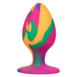 CalExotics Cheeky Tie Dye Large Size Butt Plug Groovy Multicolour Silicone Anal Play Probe Sex Toy