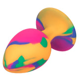 CalExotics Cheeky Tie Dye Large Size Butt Plug Groovy Multicolour Silicone Anal Play Probe Sex Toy