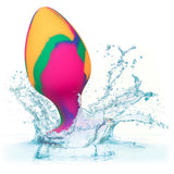 CalExotics Cheeky Tie Dye Large Size Butt Plug Groovy Multicolour Silicone Anal Play Probe Sex Toy