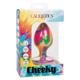 CalExotics Cheeky Tie Dye Large Size Butt Plug Groovy Multicolour Silicone Anal Play Probe Sex Toy