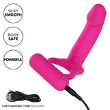 CalExotics Double Diver Rechargeable Cock Ring Anal Penetration Vibrating DP Couples Sex Toy