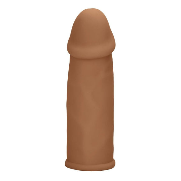 Calexotics Futurotic Brown Penis Extender Sleeve Dark Skin Cock Sheath Tip Length