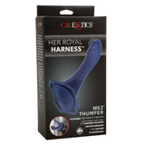 Her Royal Harness Thumper Strap On Vibrator Dildo Blue G Spot Probe Couples Sex Toy
