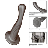 CalExotics Her Royal Harness Crotchless Strap-On Dildo G-Spot Probe Sensual 3 Ring Set Couples Sex Toy