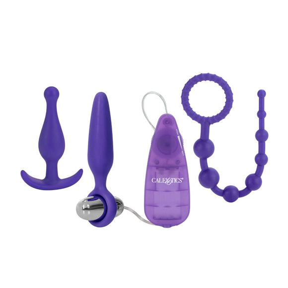 Calexotics Hers Anal Kit Purple Butt Plug Vibrating Power Bullet Probe Beads Erotic Play Set