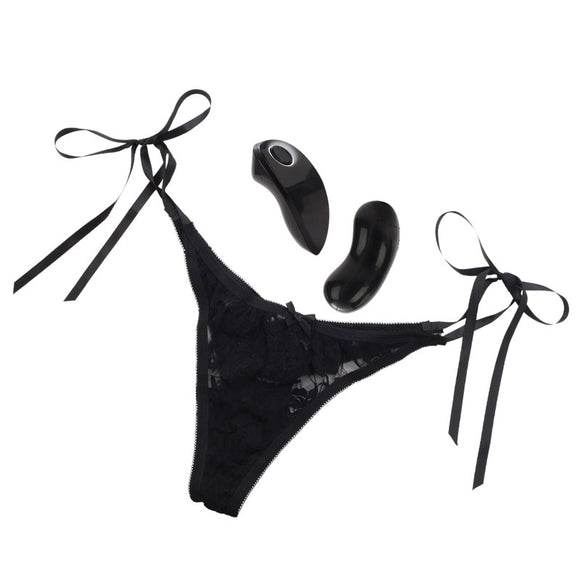 Calexotics Remote Control Vibe Thong Vibrator Bullet Womens Little Black Panties Sex Toy