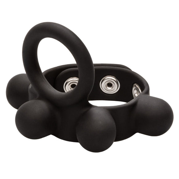 Calexotics Medium Weighted Cock Ring Ball Stretcher Testicle Scrotum Black Penis Bondage Strap