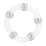 CalExotics Metallic Bead Silicone Cock Ring Extra Penis Stimulation Erection Enhancer
