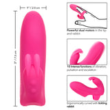 Calexotics Mini Marvels Marvelous Pleaser Rabbit Finger Vibrator Pink Silicone Fun USB Sex Toy