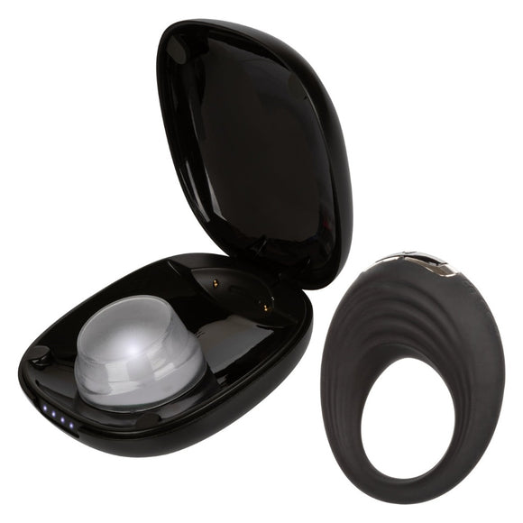 CalExotics My Pod Vibrating Cock Ring Penis Erection Enhancer Wireless Charging Case Travel Kit Sex Toy