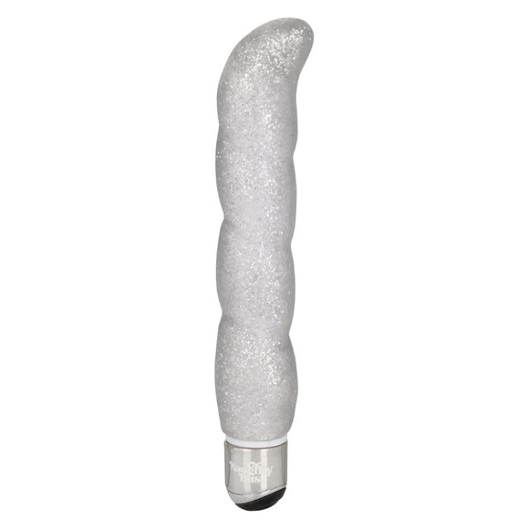 Calexotics Naughty Screwnicorn Majestic Unicorn Horn G-Spot Vibrator Silver Glitter Sex Toy