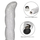 Calexotics Naughty Screwnicorn Majestic Unicorn Horn G-Spot Vibrator Silver Glitter Sex Toy