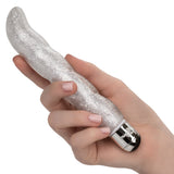 Calexotics Naughty Screwnicorn Majestic Unicorn Horn G-Spot Vibrator Silver Glitter Sex Toy