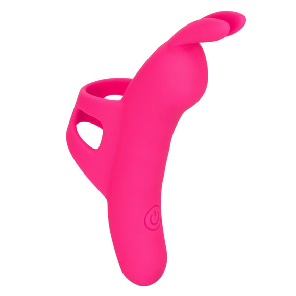 CalExotics Neon Vibes The Flirty Finger Teaser Vibe Pink Bunny Rabbit Masturbation Vibrator USB Rechargeable Sex Toy