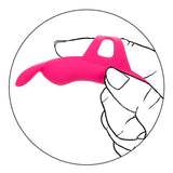 CalExotics Neon Vibes The Flirty Finger Teaser Vibe Pink Bunny Rabbit Masturbation Vibrator USB Rechargeable Sex Toy