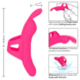 CalExotics Neon Vibes The Flirty Finger Teaser Vibe Pink Bunny Rabbit Masturbation Vibrator USB Rechargeable Sex Toy