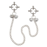 CalExotics Nipple Grips 4-Point Nipple Screw Press Clamps Metal Chain Bells Fetish Play