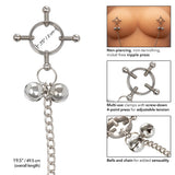 CalExotics Nipple Grips 4-Point Nipple Screw Press Clamps Metal Chain Bells Fetish Play