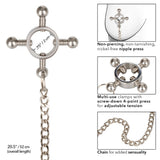 Calexotics Nipple Grips Stainless Steel 4 Point Screw Press Chain Vice Clamps Fetish BDSM