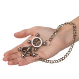 Calexotics Nipple Grips Stainless Steel 4 Point Screw Press Chain Vice Clamps Fetish BDSM