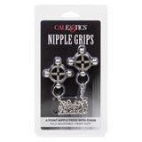 Calexotics Nipple Grips Stainless Steel 4 Point Screw Press Chain Vice Clamps Fetish BDSM