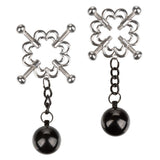 CalExotics Nipple Grips 4 Point Screw Press Metal Ball Weight Adjustable Clamps Arousal Fetish Play