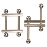 Calexotics Nipple Grips Crossbar Vices Metal Adjustable Screw Clamps Pair BDSM Fetish Play
