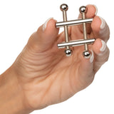 Calexotics Nipple Grips Crossbar Vices Metal Adjustable Screw Clamps Pair BDSM Fetish Play