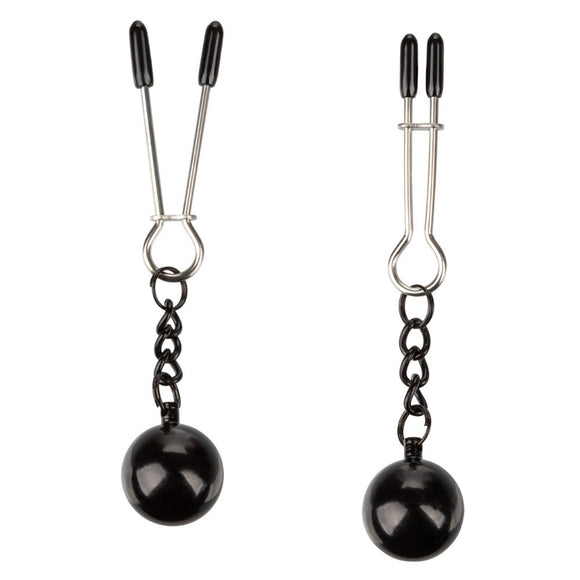 CalExotics Nipple Grips Weighted Tweezer Adjustable Nipple Clamps Bondage BDSM Play