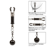 Calexotics Nipple Grips Swing Weighted Twist Nipple Clamps Adjustable Pinch Fetish Play BDSM