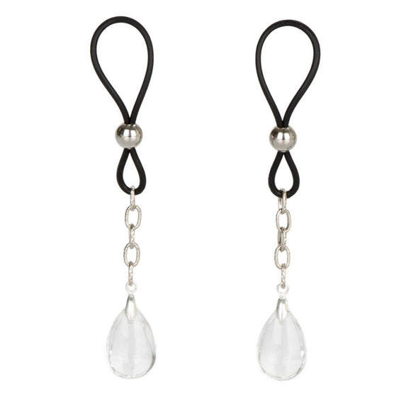 CalExotics Nipple Play Non-Piercing Adornment Body Jewellery Crystal Teardrop Set