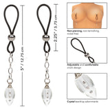 CalExotics Nipple Play Non-Piercing Body Jewellery Crystal Teardrop Erotic Adornments