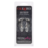 CalExotics Nipple Play Non-Piercing Body Jewellery Crystal Teardrop Erotic Adornments