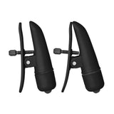Calexotics Nipplettes Vibrating Adjustable Black Nipple Clamps BDSM Arousal Orgasm Sex Aid