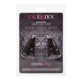Calexotics Nipplettes Vibrating Adjustable Black Nipple Clamps BDSM Arousal Orgasm Sex Aid