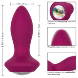 CalExotics Power Gem Vibrating Petite Crystal Probe Butt Plug Anal Vibrator USB Sex Toy