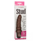 Calexotics Power Stud Curvy Vibrator Brown Waterproof Realistic Penis 3 Speed Pleasure Toy