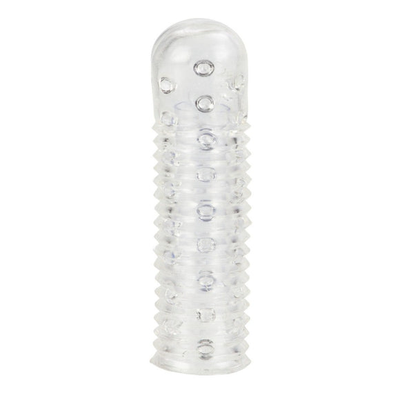 CalExotics Reversible Clear Penis Sleeve Double Stimulator Cock Sheath Ribbed Sex Tickler