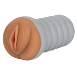 CalExotics Ribbed Gripper Tight Pussy Grip Brown Skin Masturbator Vagina Stroker Sex Toy