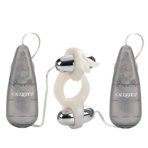 CalExotics Rockin' Rabbit Vibrating Cock Ring Wired Bullet Couples Toy