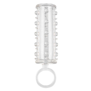 Sensation Enhancer Penis Sleeve Girth Length Mens Clear Cock Cage Sheath Tickler