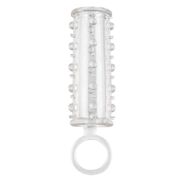 Sensation Enhancer Penis Sleeve Girth Length Mens Clear Cock Cage Sheath Tickler