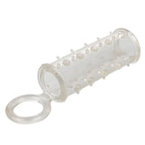 Sensation Enhancer Penis Sleeve Girth Length Mens Clear Cock Cage Sheath Tickler