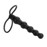 CalExotics Love Rider Black Anal Bead Strap On Dual Penetrator Dildo Couples Butt Probe Plug Sex Toy