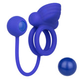 CalExotics Dual Rockin Rim Enhancer Blue Cock Ring Ball Bang Weight Swing Couples Sex Toy