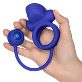 CalExotics Dual Rockin Rim Enhancer Blue Cock Ring Ball Bang Weight Swing Couples Sex Toy