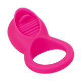 CalExotics Teasing Tongue Enhancer Pink Silicone Cock Ring 12 Speed Clitoral Vibrator USB Rechargeable Couples Sex Toy